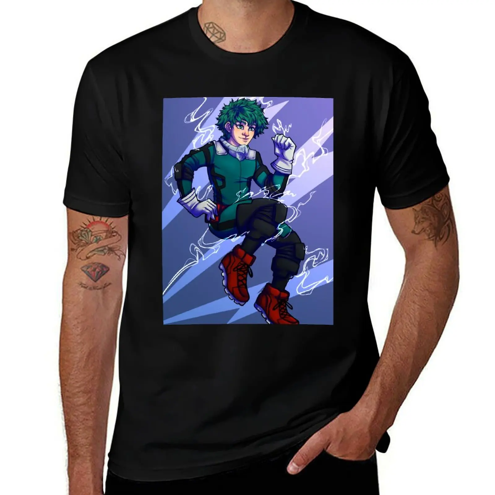 

Футболка Midoriya Deku, мужские футболки, белая мужская футболка, хлопковая футболка