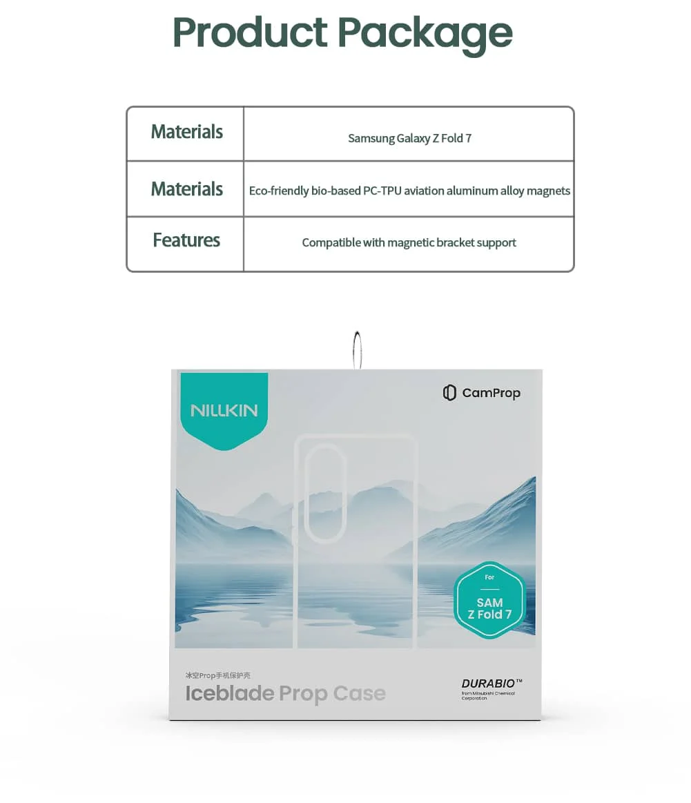 NILLKIN لحافظة MagSafe لهاتف Samsung Galaxy Z Fold 7 5G - غطاء خلفي مغناطيسي مقاوم للصدمات مع حامل كاميرا وحماية قوية