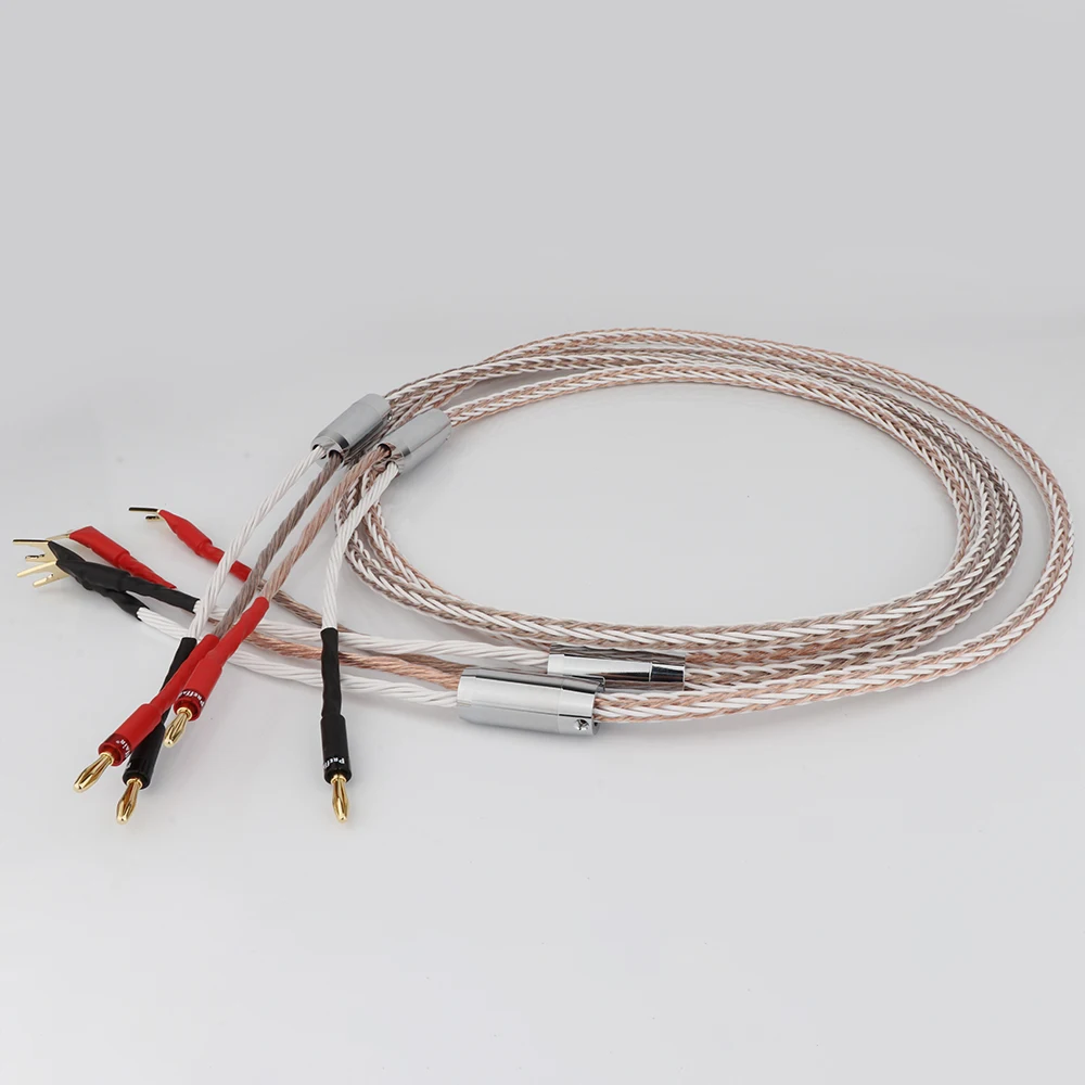 

8TC 7N OCC Copper Speaker Cable Fever Amplifier Connection Gold plating Y-Y / Banana -B Plug / Y-B Connecter