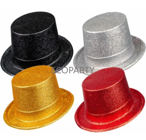 

Glitter Top Hat Adults Fancy Dress Party Prop Ringmaster Clown Fancy Dress for party stage performance
