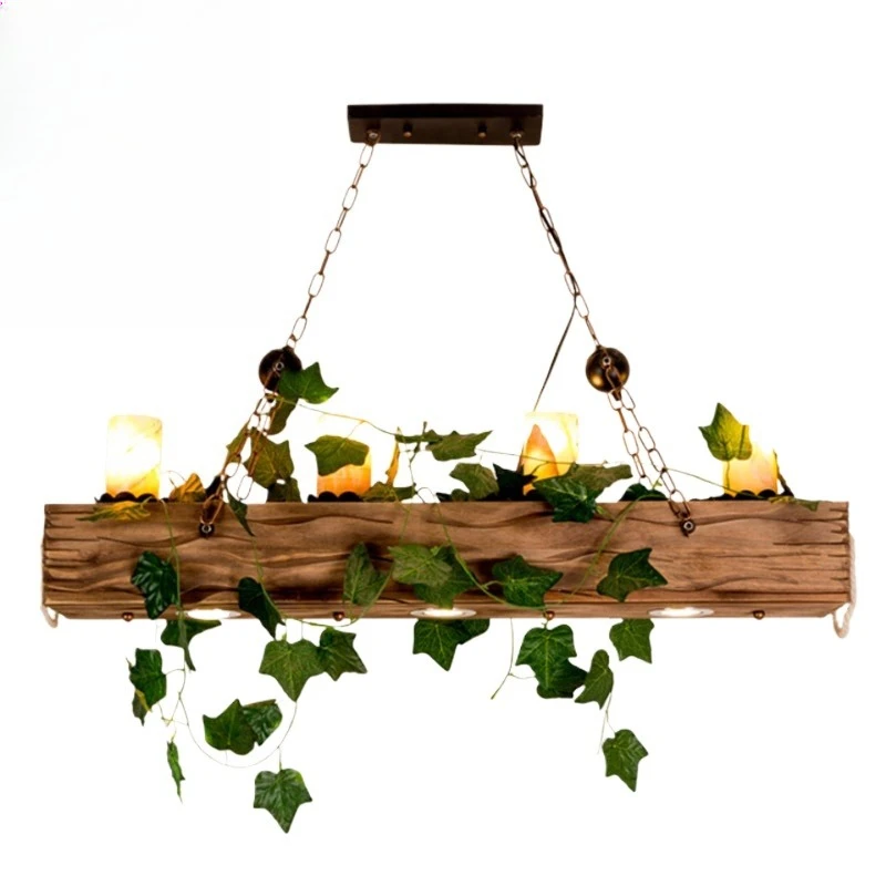 

American chandelier, retro industrial style wine bar, hot pot restaurant cafe creative front desk cashier lamp