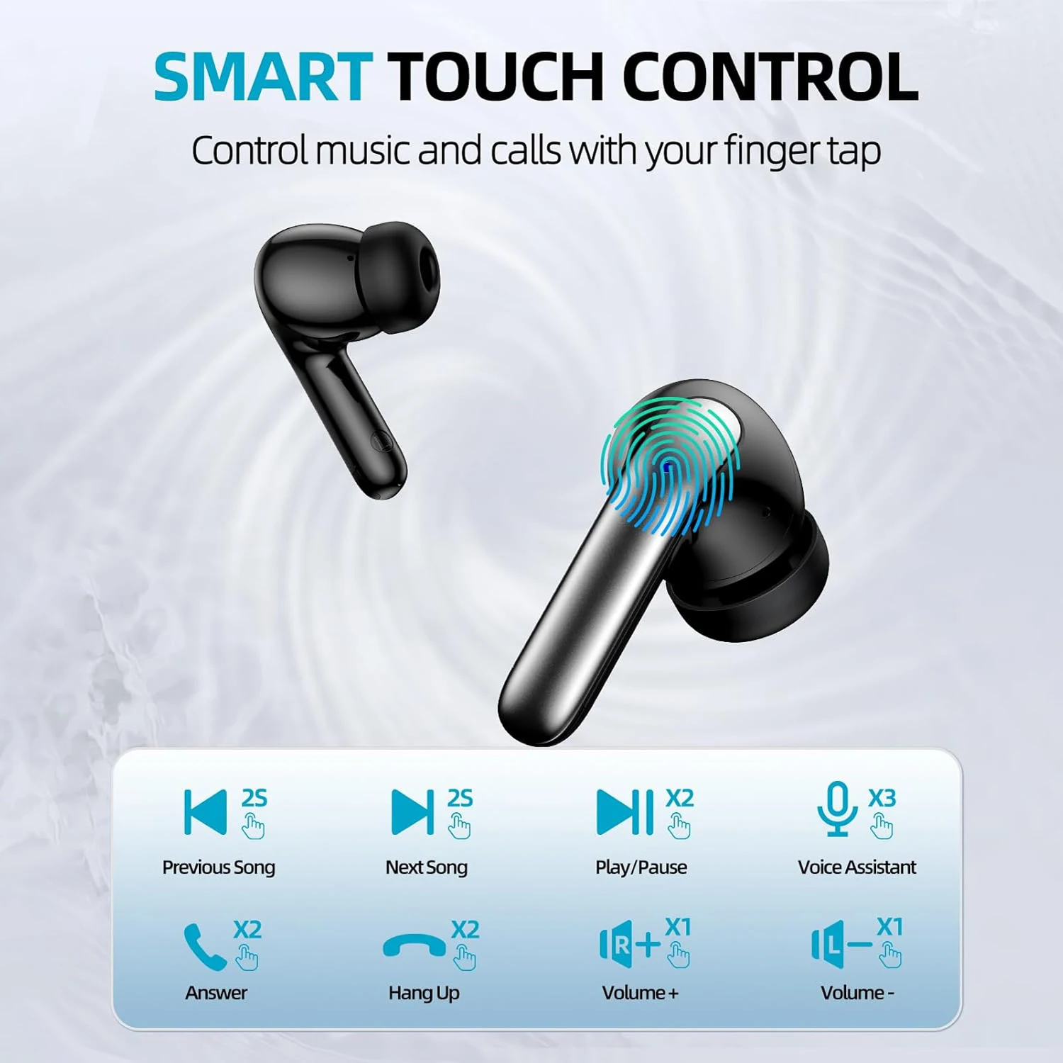 سماعات بلوتوث لاسلكية غامرة HD صوت عميق باس HiFi صوت ستيريو LED عرض الطاقة لتشغيل رياضات الألعاب