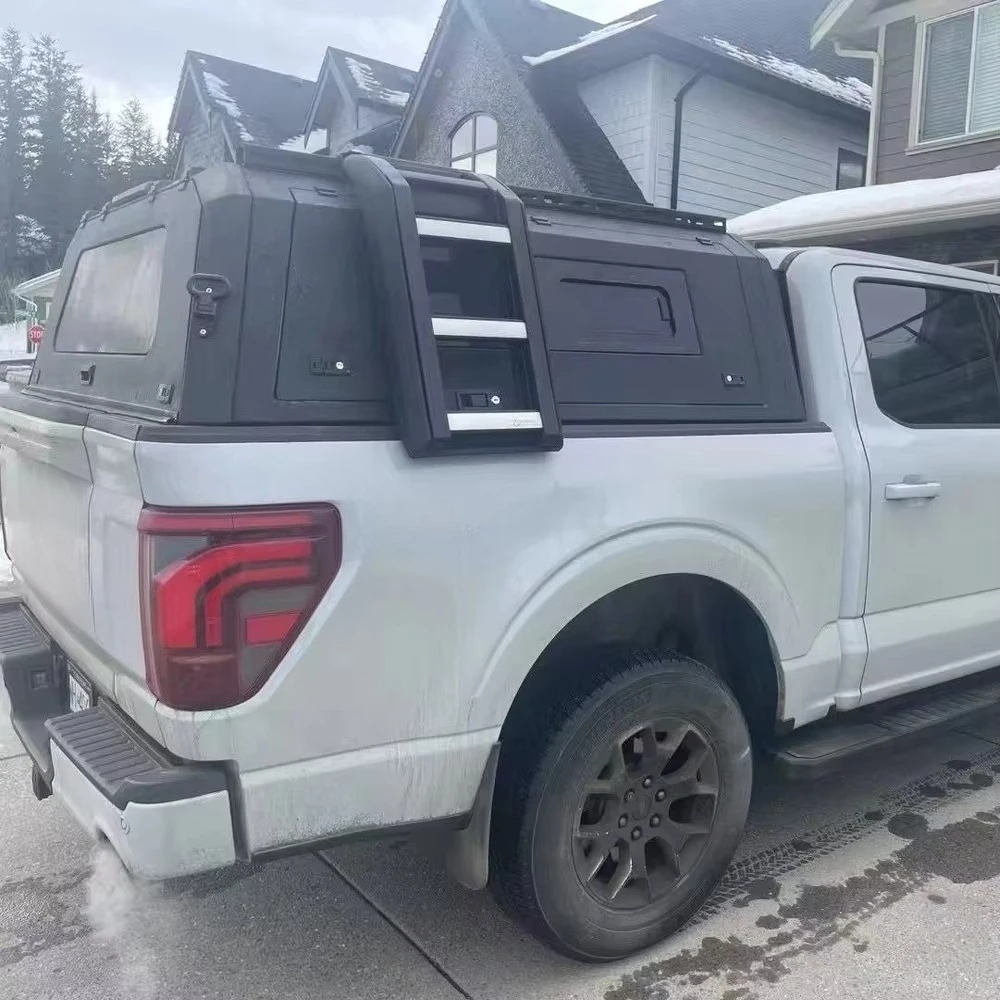 

Стальные и алюминиевые аксессуары для пикапов: крышки кузова с боковым окном, жесткие тенты-капоты для F150