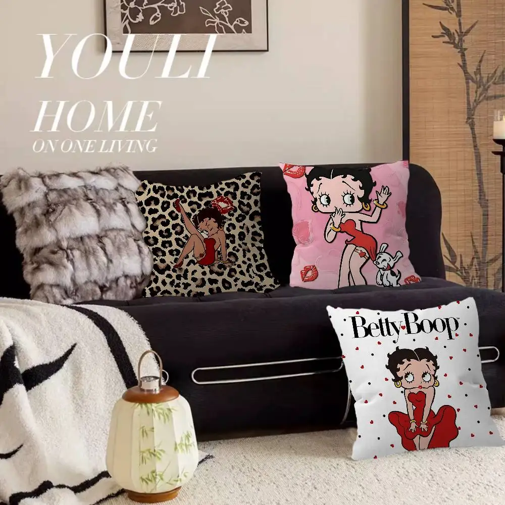 

B-Betty-Cute-Boops Pillow Cover Sofa Cushion Cover Home Room Decoration Children Gift