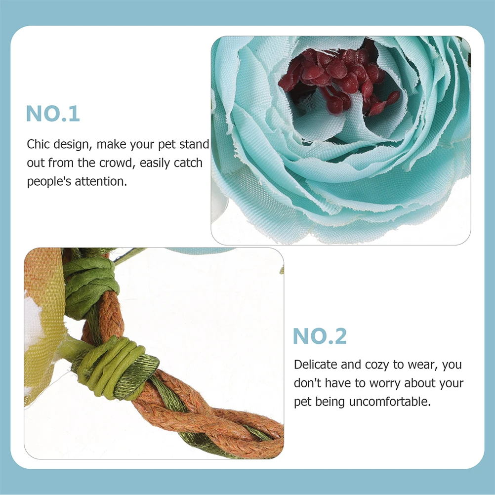 

Chic Flower Design Pet Collar For Cats Delicate Comfortable Skin-Friendly Daily Wear Party Wedding Christmas Photo Shoot