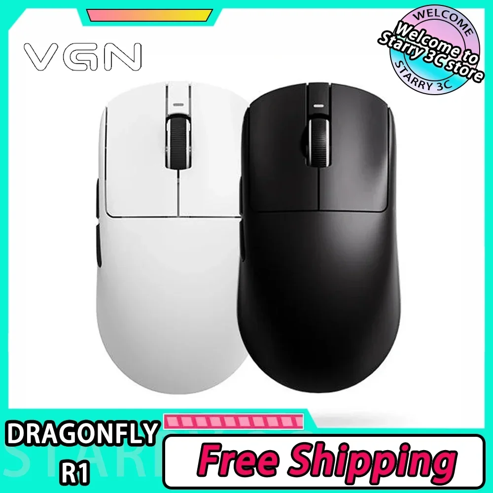 vgn vxe libelula r1 mouse tri modo r1 se pro max gamer paw3395 sensor sem fio mouse leve ergonomia pc gamer acessorio 01