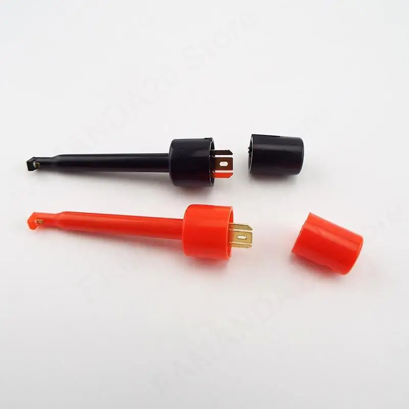 5 red 5 black Mini Single Test Hook Clip Test Probe for Electronic Testing Grabber Round Crocodile Clip Hook Test Clip M20