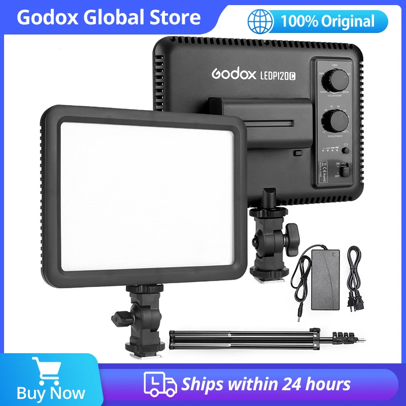 Godox LEDP120C 3300K-5600K LED Video Light UItra-thin Body Protable Studio Video Continuous Light Lamp for Camera DV Camcorder