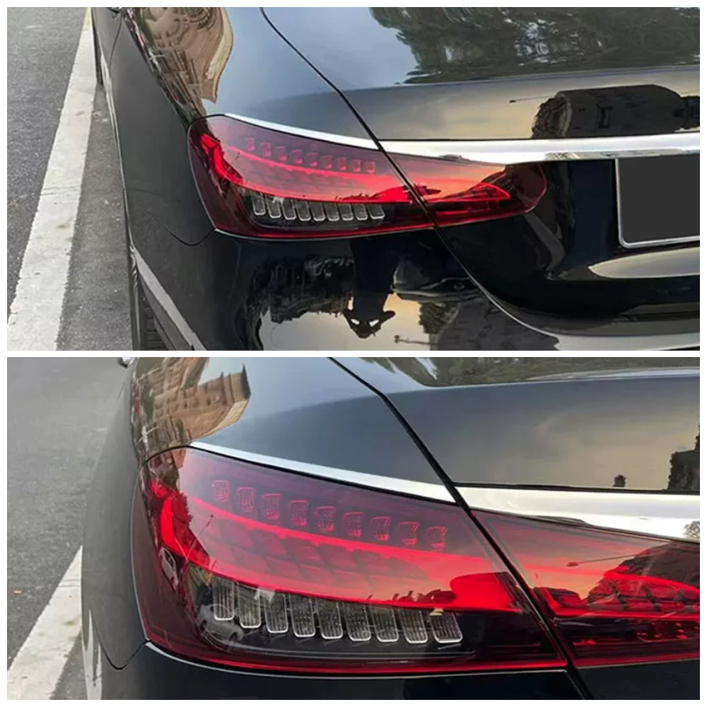 Edelstahl-Rückleuchtenverkleidung für Mercedes Benz E-Klasse W213 2016-2023 Chrom Außen-Refit-Dekor E220 E300 E350 E400 – Detail 2
