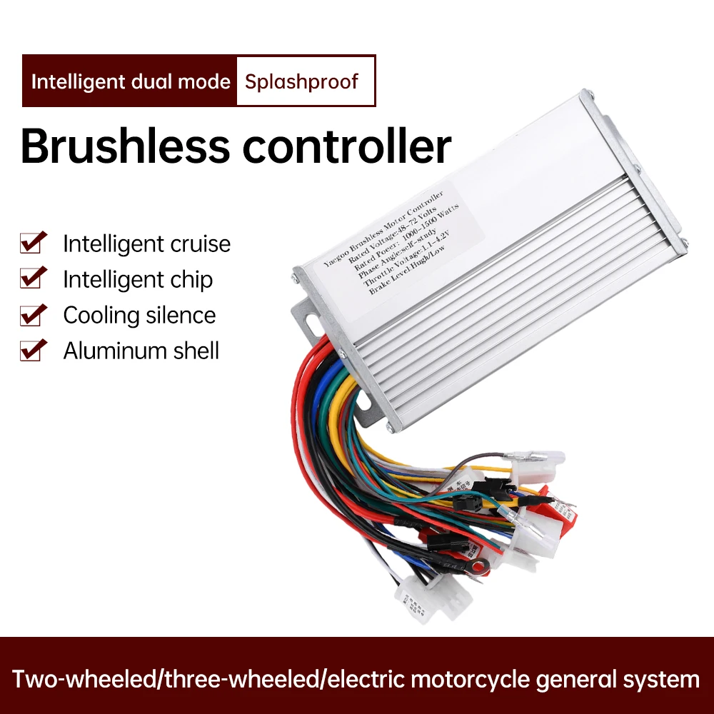 1000W-1500W Dc Motor Speed Regulation Intelligent Dual Mode Drive Electric Vehicle Brushless Controller 48V 60V 64V 72V