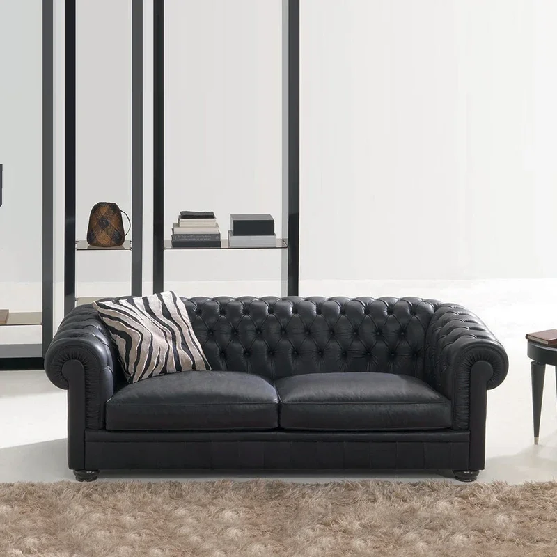 American style furniture sofa design Hotel home furniture Living Room chesterfield leather sofa