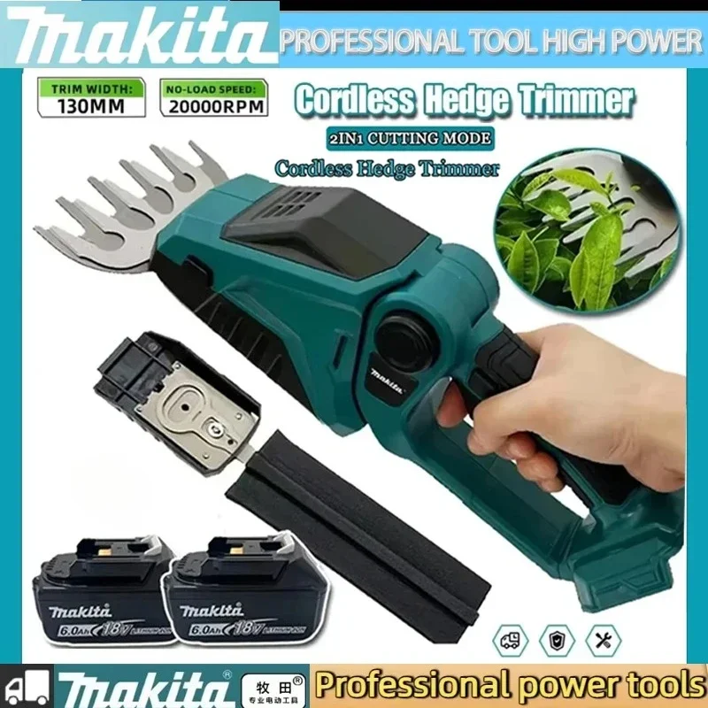 

Makita Mini Handheld Electric Grass Shears Operated Shrubbery Trimmer for Garden Cordless Hedge Trimmer 2-in-1