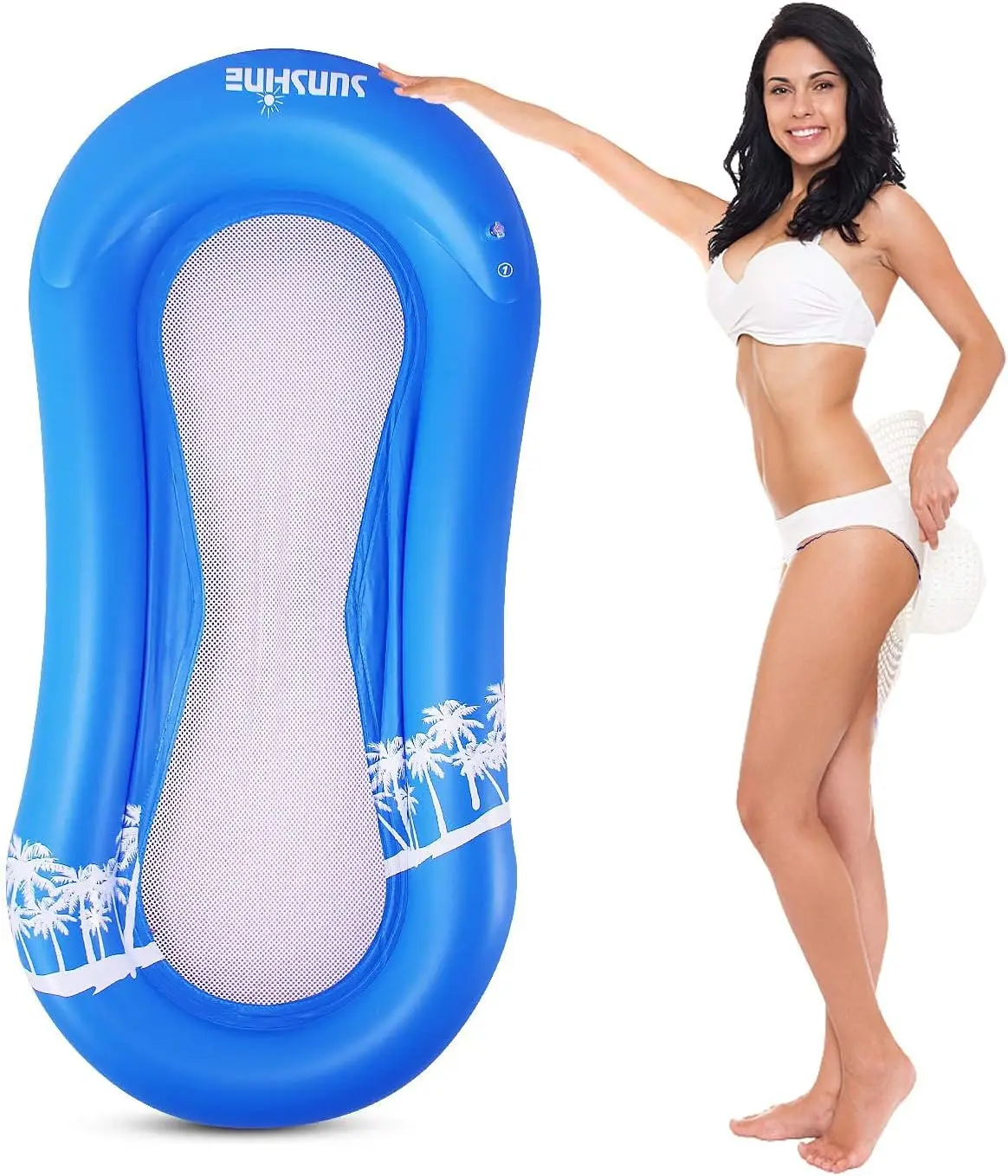 

Inflatable Tanning Pool Floats for Adult SummerSwimmingPool Lounger Rafts Baby Pool Toys for Kids Lake Water Beach Lounge Chair.