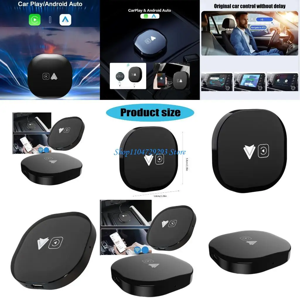 

Y2GD Plugs and Play Wireless CarPlaBluetooth USB Dongle for Instantly Wireless Play in Car with Existing Wire Setups