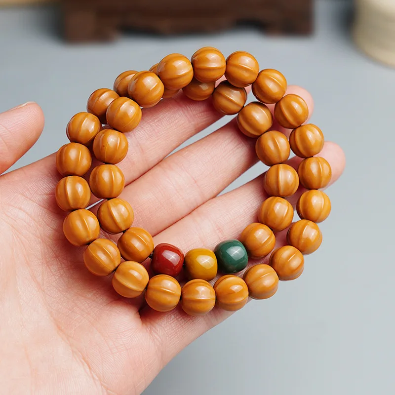 

Hericium Jingbaleng Old-Style Sharkback Walnut Bracelet Alashan Agate Jewelry