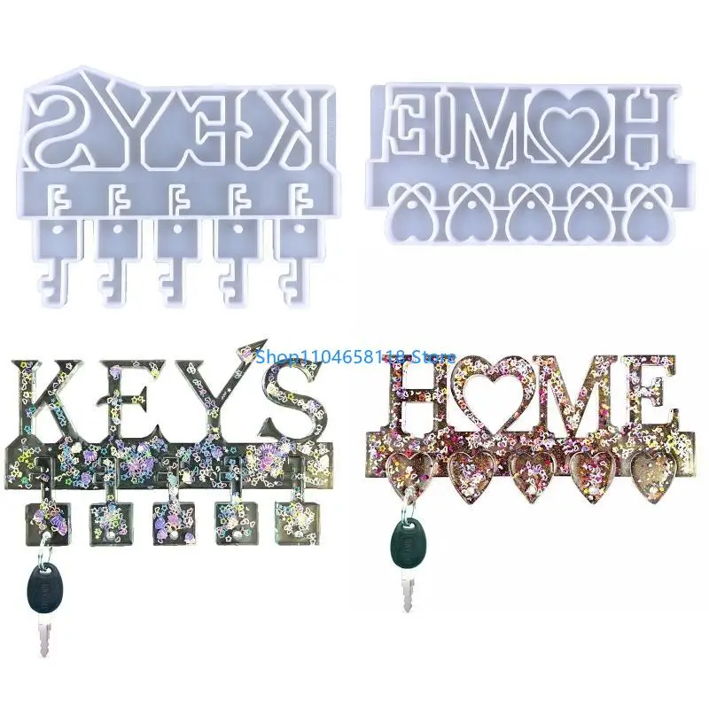 for Key Holder for Wall Decorative Silicone Mold for Entryway Kitchen Hallway Office for Key Hook Resin Epoxy Mold Home