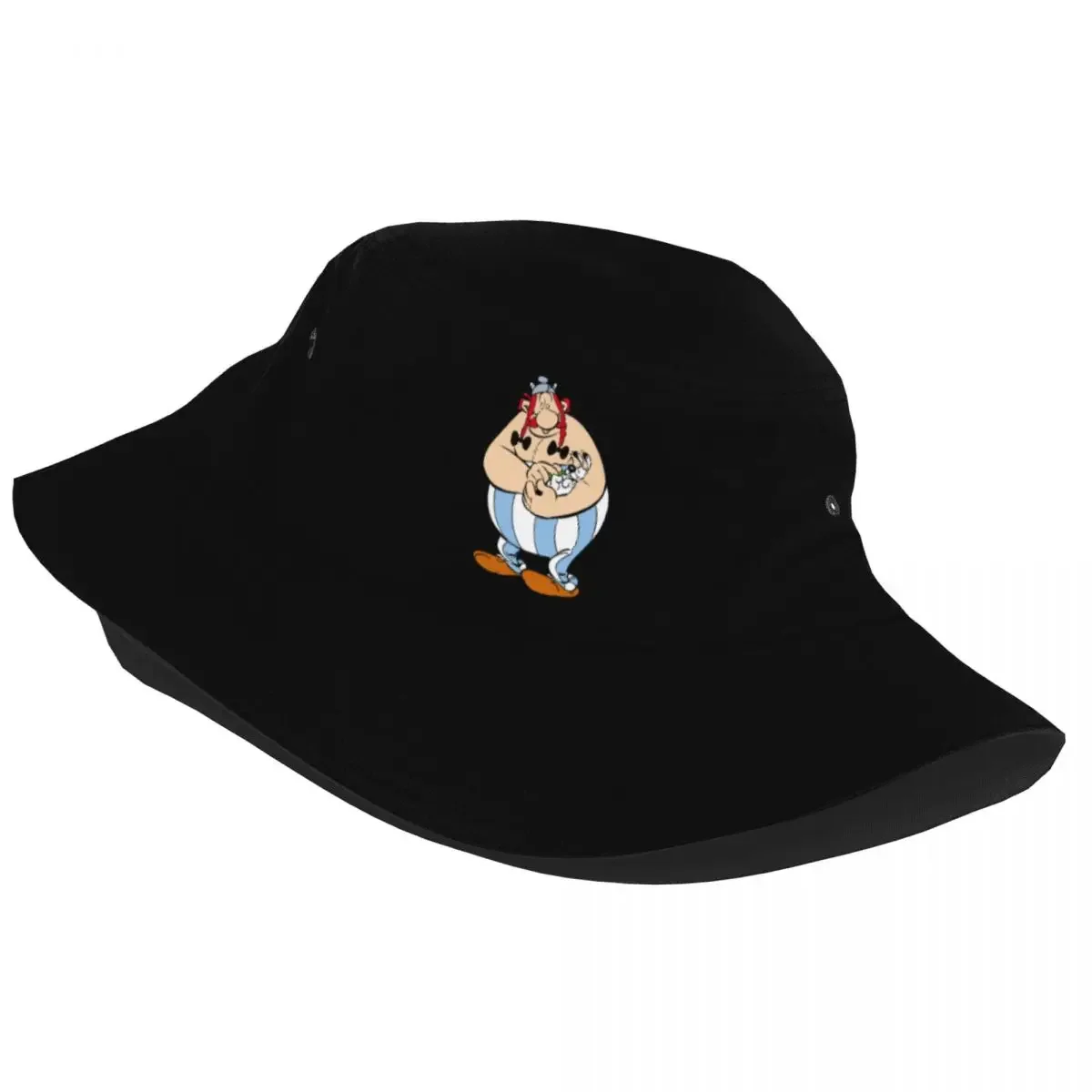 Asterix And Obelix Dogmatix Bucket Hat Travel Headwear Fishing Hat for Hiking Women Bob Lightweight