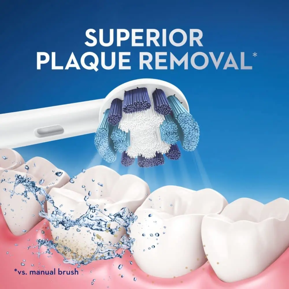 Oral b pro bateria escova de dentes precisão limpa escova de dentes elétrica 100% remoção de placa para adultos rotação escova de dentes limpa