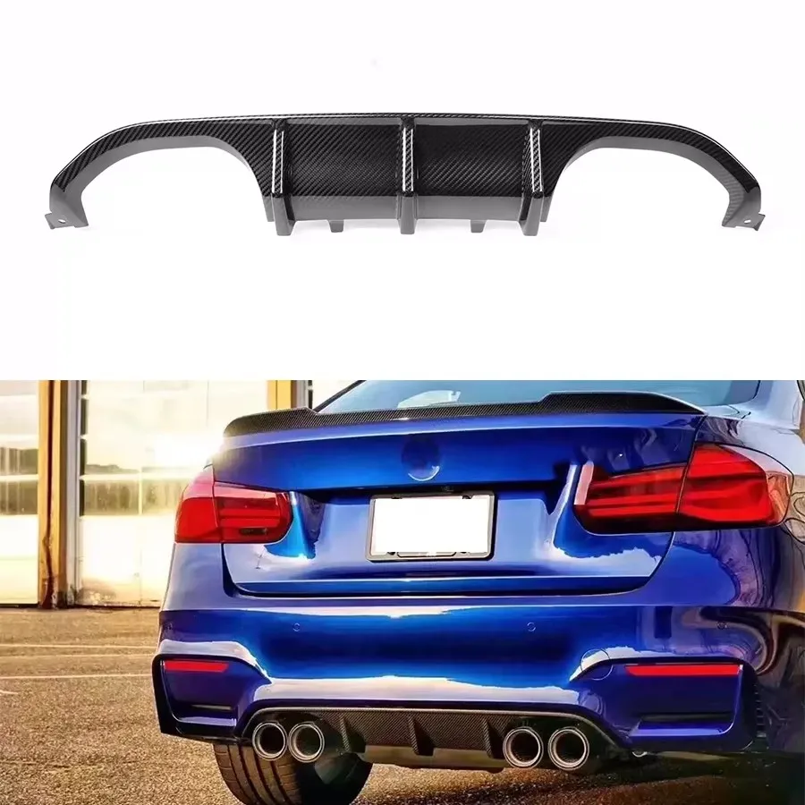 

For BMW M3 M4 F80 F82 F83 MP Style 2014-2020 Carbon Fiber/FRP Car Rear Bumper Diffuser Rear Splitters Spoiler Back lip body kit