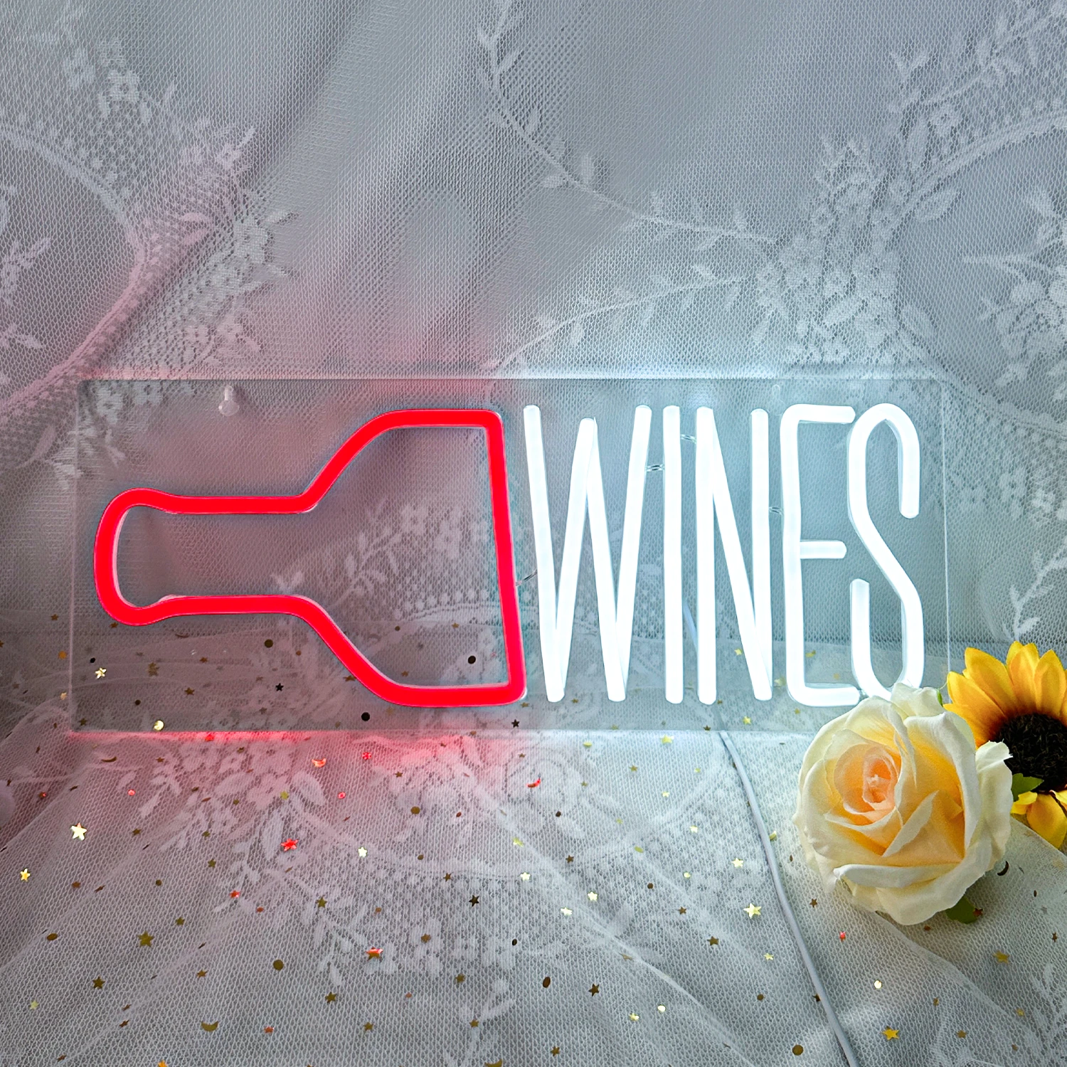 

Wine Glass Neon Sign Acrylic LED Neon Light Dessert Shop Wine Bar Party Cafe Home Restaurant Light Cake Light Wall Decoration