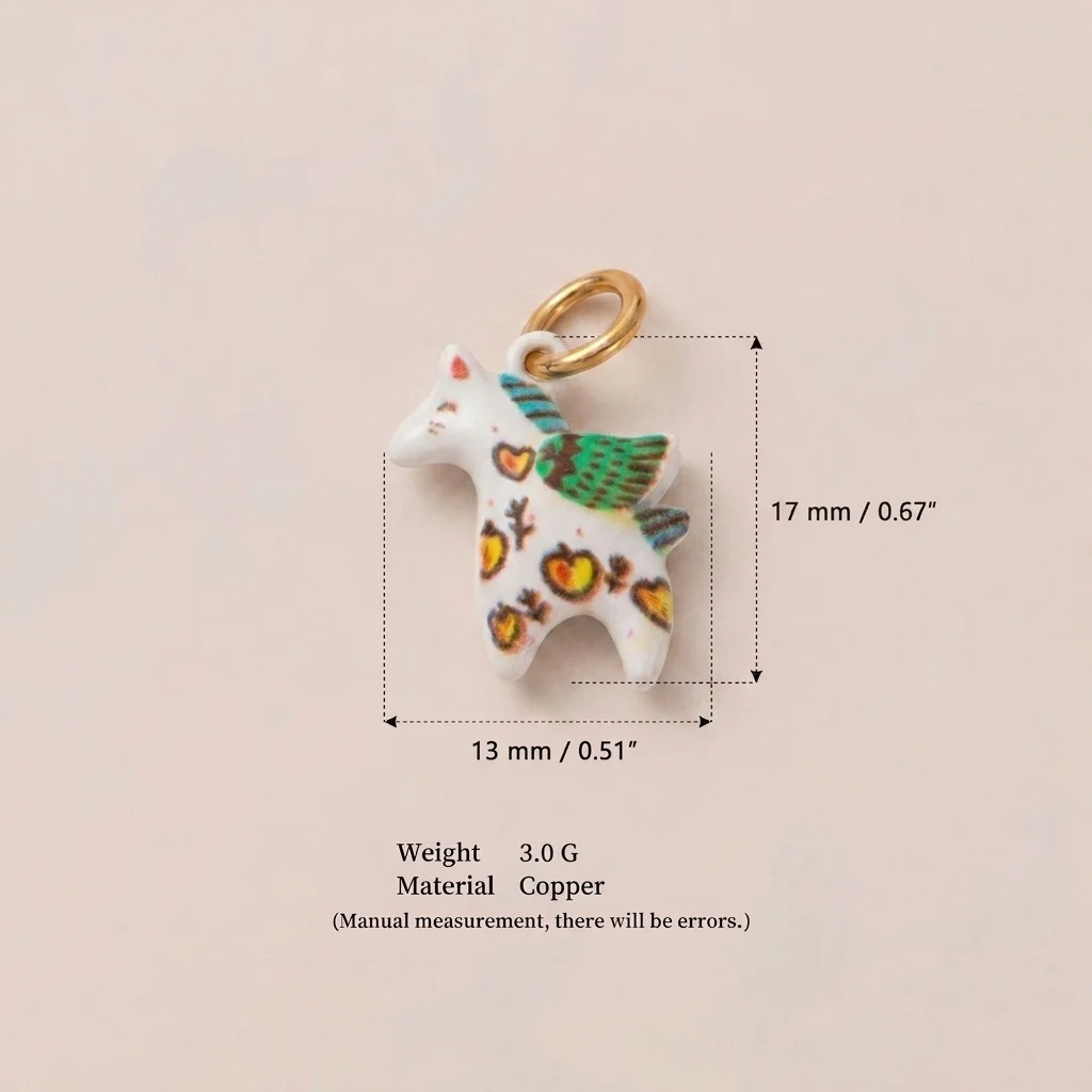 Einfache und trendige neue Tier-Serie: Einhorn, Pferd, graue Katze, DIY-Anhänger, Charms für die Schmuckherstellung – Detail 4