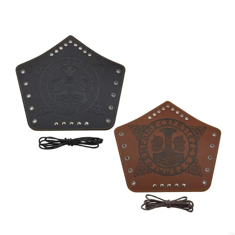 

49MF Men Cosplay Bracer with Self-tie Hole Vintage Pirate Knight Wristband
