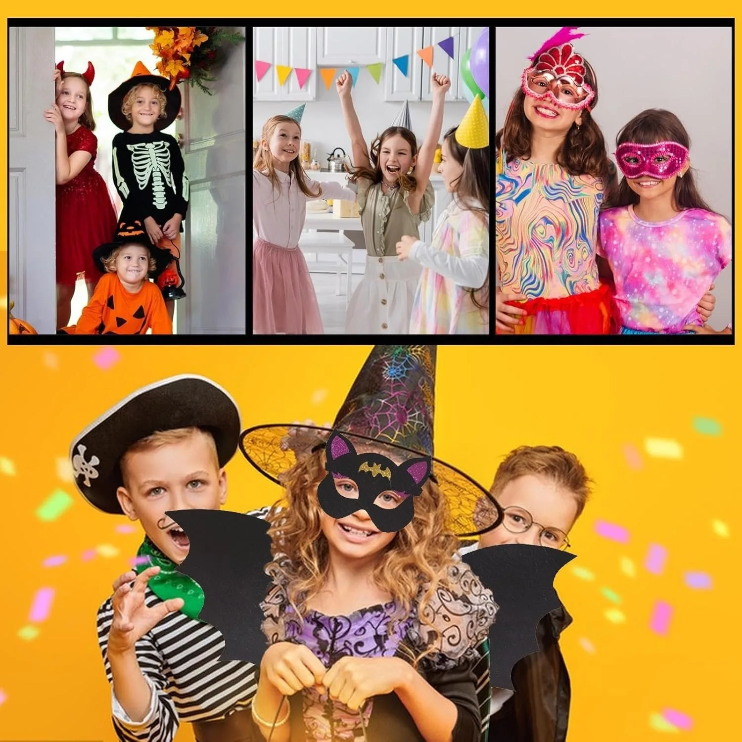 Halloween Batwing dolcetto o scherzetto Costume da pipistrello per bambini e adolescenti Batwing decorativo per feste di Halloween con copertura per il viso gioco di imitazione