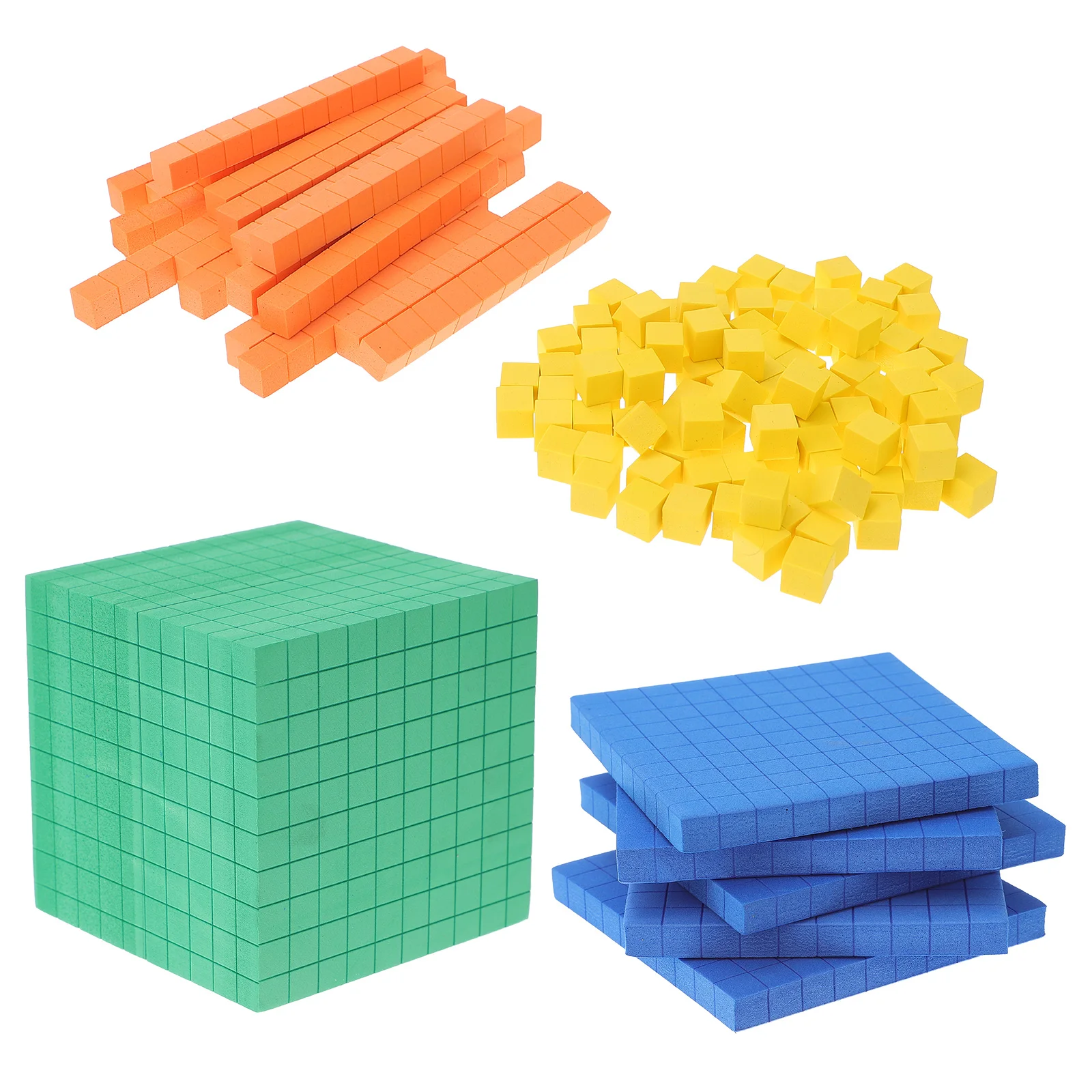 Cubi di matematica set da gioco per bambini conteggio cubi Base dieci blocchi Poppets scatola dimostrativa per bambini dimostratore giocattolo educativo per il conteggio