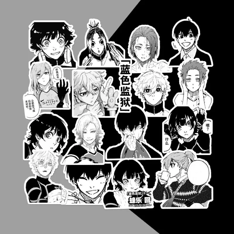 الأزرق قفل أنيمي ملصقات Bachira Meguru القرطاسية طالب رسالة جمع أصدقاء هدية مقاوم للماء لتقوم بها بنفسك جراب هاتف المرجعية #4