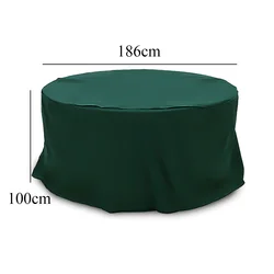 Green Waterproof 110x140cm / 100x186cm Dust Cover Garden Patio Furniture Cover Set Outdoor Rattan Table Protection Round Cube