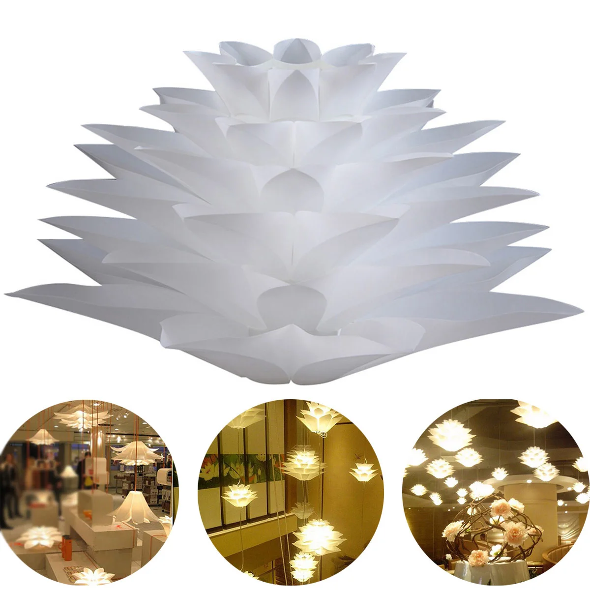 

45Cm Lotus Shape Ceiling Lamp Modern Pendant Light For Home Decor Living Room Wedding Party Chandelier Hanging Light