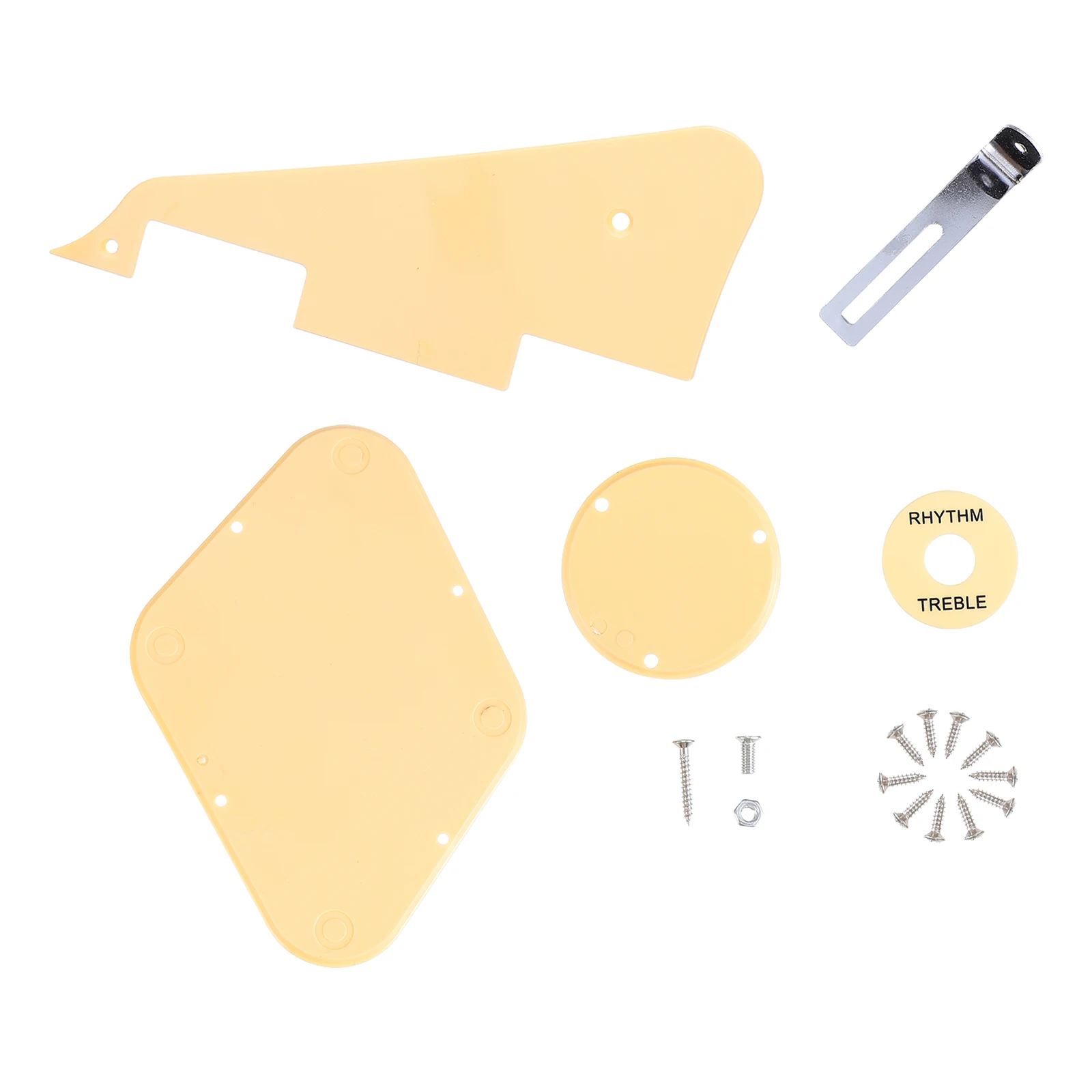 

1Set Guitar Pickguard Back Plate Control Cavity Cover Ring Bracket Truss Rod Cover Replacement Guitar Pickguard