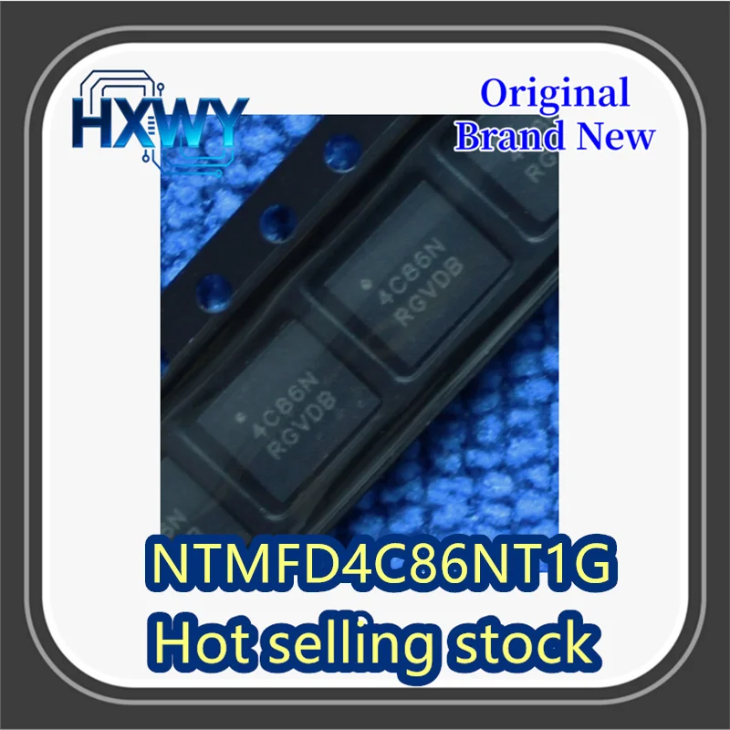 

(10/50 pieces) NTMFD4C86NT1G silkscreen: 4C86N QFN-8 MOSFET brand new and original.