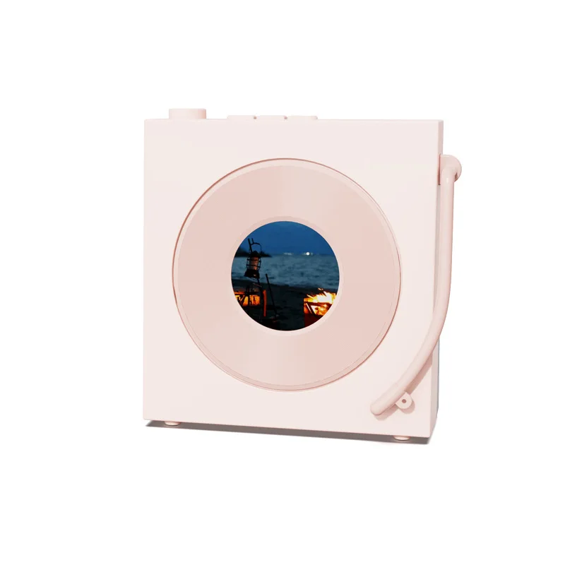 Concept lyrics wireless bluetooth audio high value Mini Program desktop ornament high sound quality retro vinyl white noise