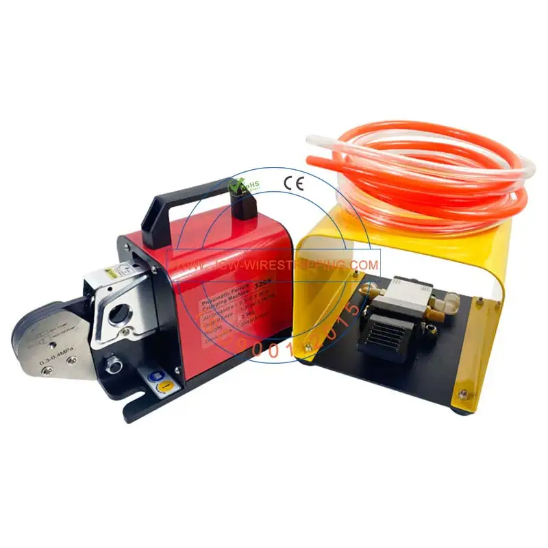 

JCW-320S Pneumatic Crimp Faston Machine Optimal for Fiber Optic Connectors Ring Loose Ferrule Cable Manufacturing Equipment