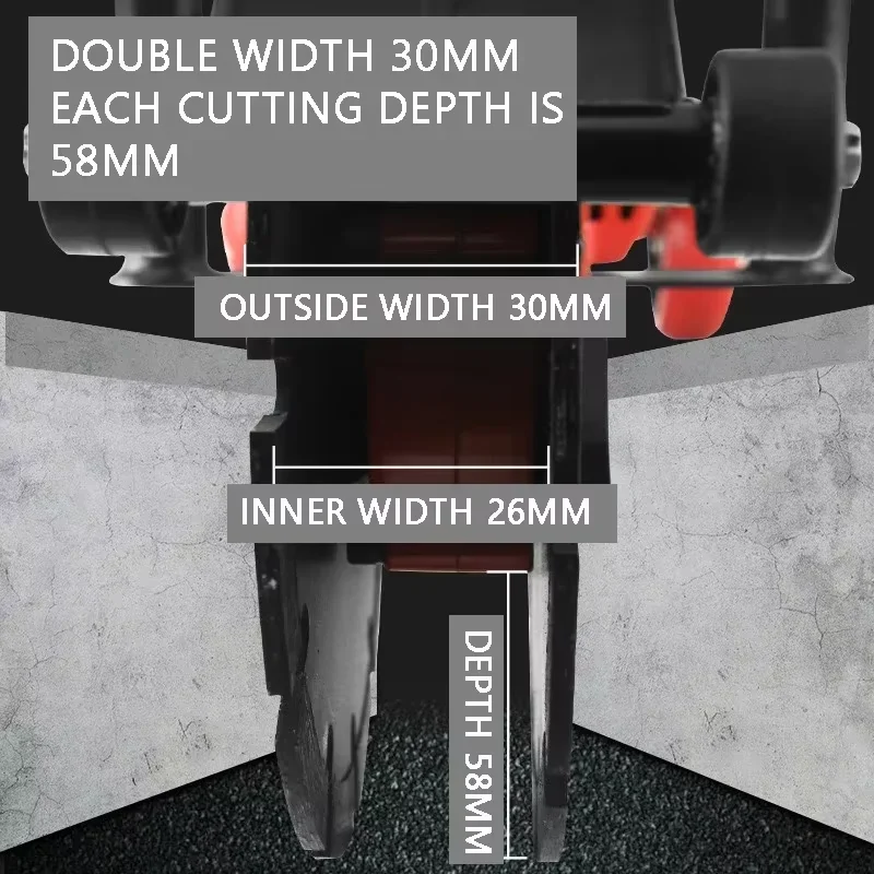 Profsional Double-Piece High-Power Concrete Floor Grooving Dust-Free Road Cutting Wall Penetration Hine