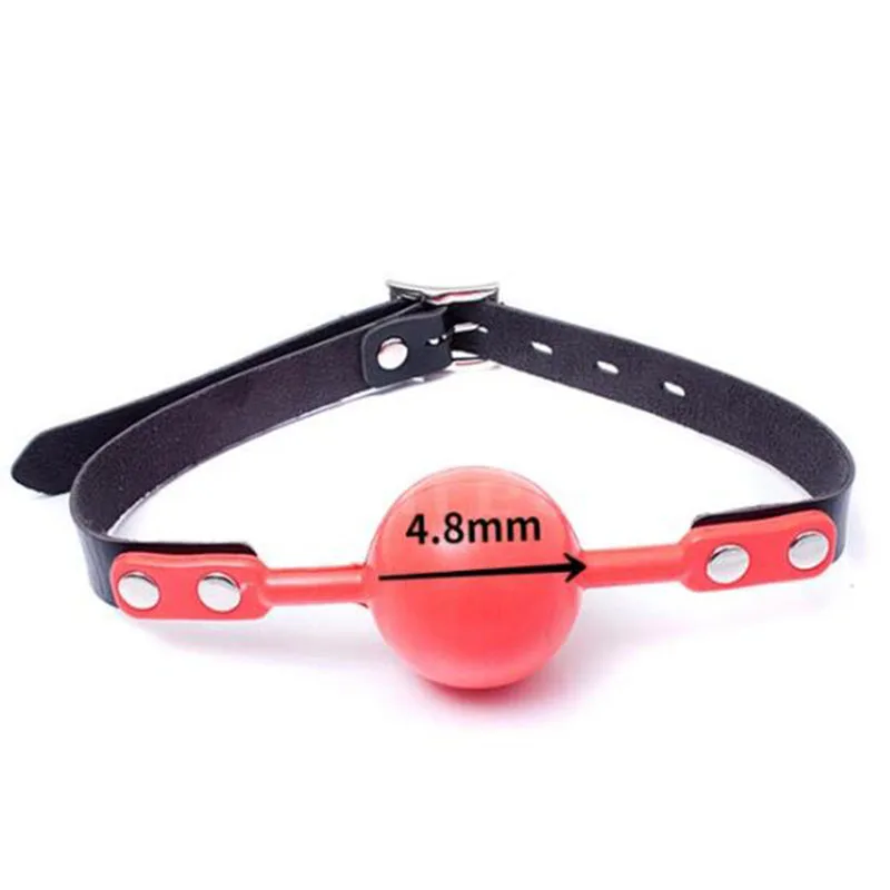 Manyjoy 4.8mm kształt kuli knebel Bdsm Bondage Slave zabawki otwarte płytki knebel erotyczne Sex zabawki dla kobiet pary seks dla dorosłych