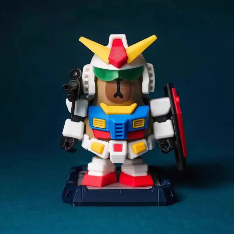 New Capibara Rx-78-2 Mecha Style Magnetic Figures 3D Printed The Peace Elite Desktop Ornaments Kids Collection Statue Gifts