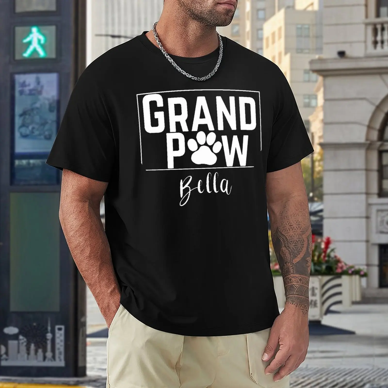 Pet Day GrandPaw nonno Animal regalo personalizzato per animali domestici t-shirt girocollo Sport divertente novità t-shirt Classic Home Eur Size