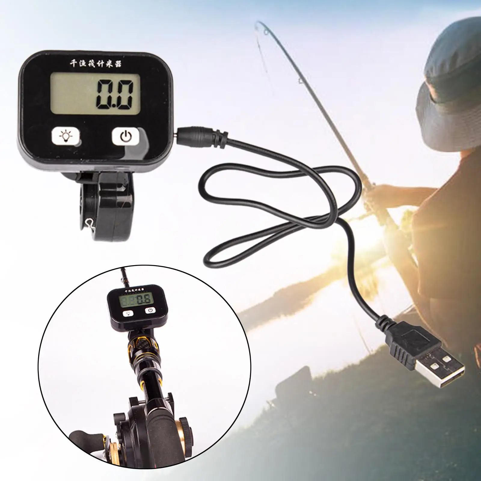 Fishing Line Counter Jigging Spooling Fishing Gadget Fish Finderdepth Gauge