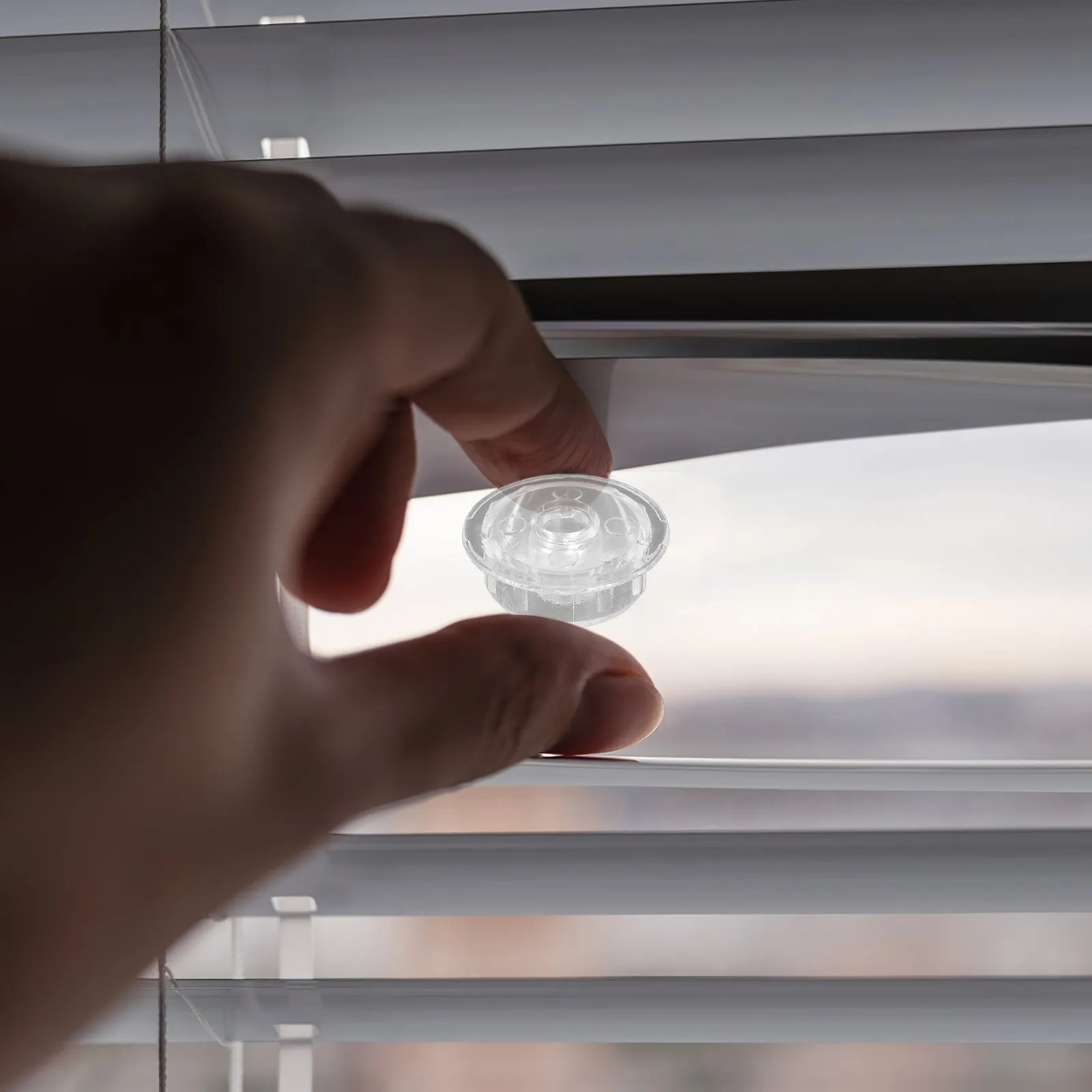 20Pcs Bottom Rail Ladder Cord Button Plug Clear End Caps Horizontal Blinds Easy Install Dustproof Plugs Repair