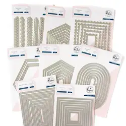 Nested Rectangles Postage Edge Metal Cutting Dies Decoration For DIY Scrapbooking Album Paper Template Card Embossing Handcraft