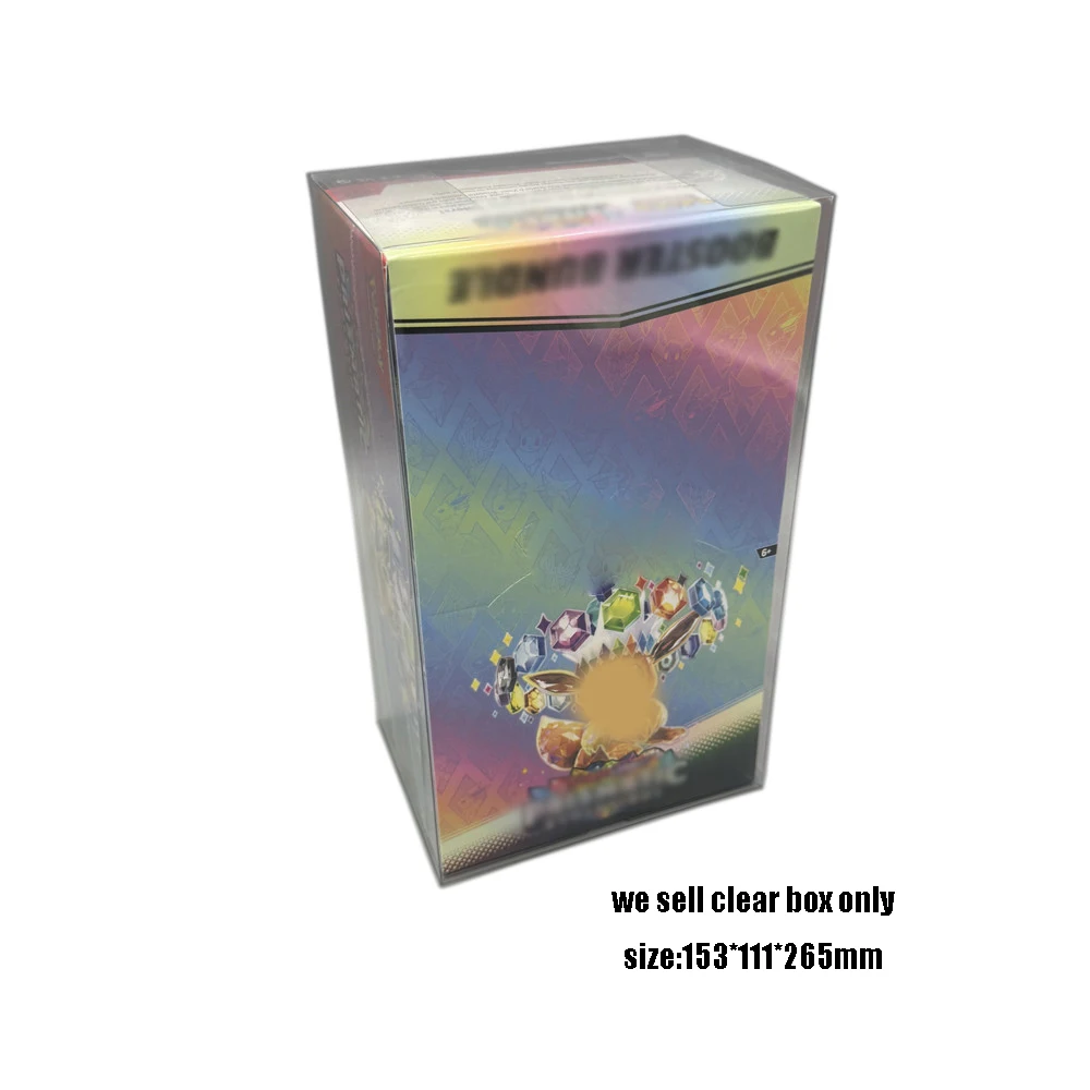 High quality protection box for PTCG SV8.5 Prismatic Evolutions Booster Bundle Display Transparent storage case PET box