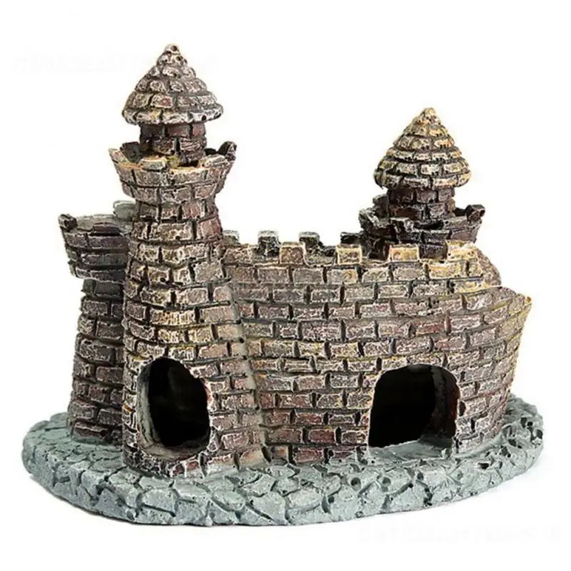 Resin Crafts Odorless Giving You More Realistic Visual Enjoyment Resin Castle Fish Tank Decoration Fish And Aquatic Products