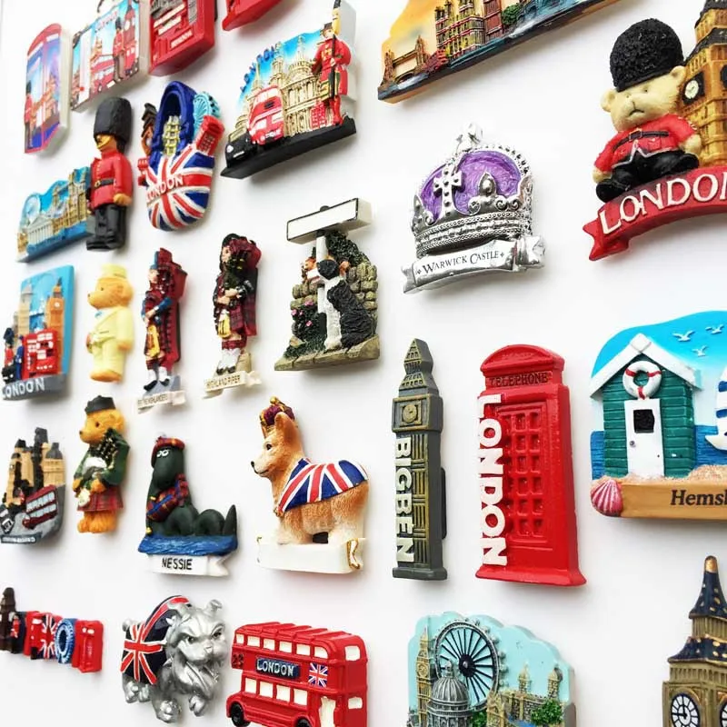 UK 3D Fridge Magnets Tourism Souvenir Painting Resin Refrigerator Magnets Sticker Collection Handicraft Gift Decoration Articles - Image 3