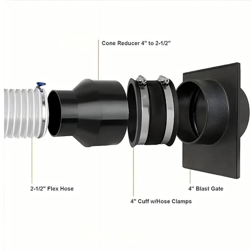 

G6KF Durability Dust Collection Hose Cone Reducer for Shop Dust Debris Collection