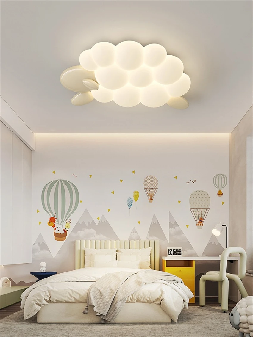 

Cloud Bubble Ball Cream Wind Ceiling Lights Bedroom Light Modern Kids Room ceiling lamps LED Decorative Lighting Fixtures