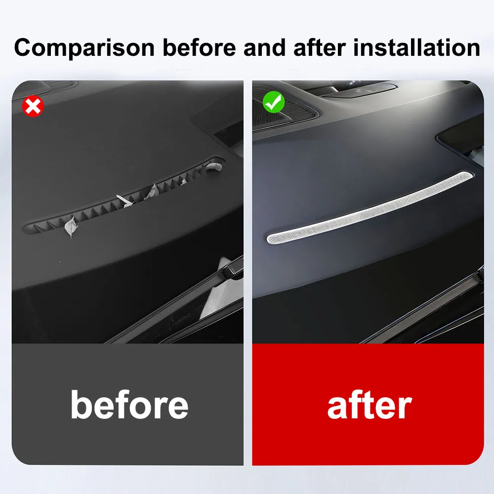 For Li Lixiang i6 i8 2025 2026 Instrument Panel Air Outlet Mask Interior Modification Supplies Stainless Steel Anti Blocking Cov