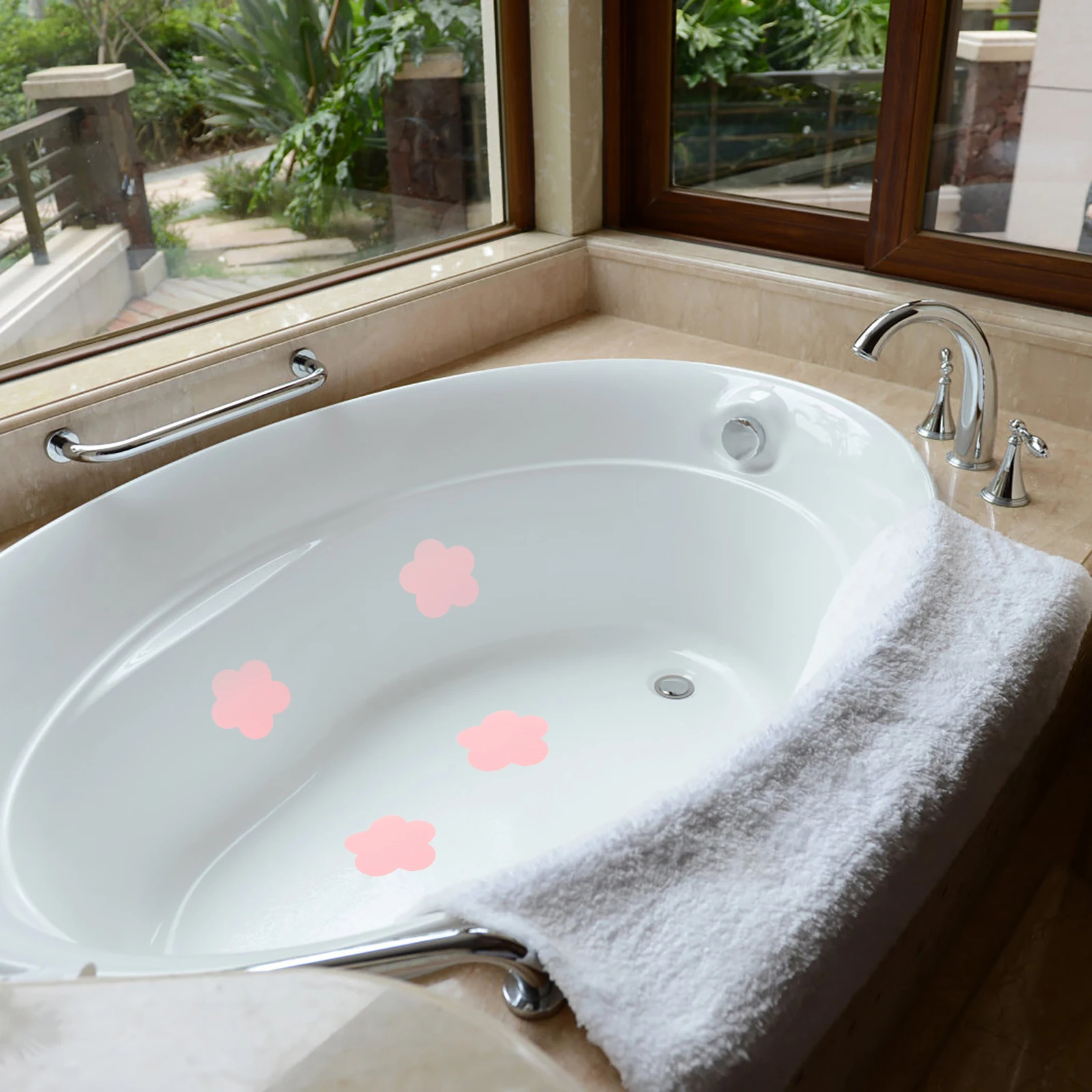 

12 Pcs Non-slip Stickers Bathtub Adult Shower Bathroom for Decals Adults Flower Kontonty