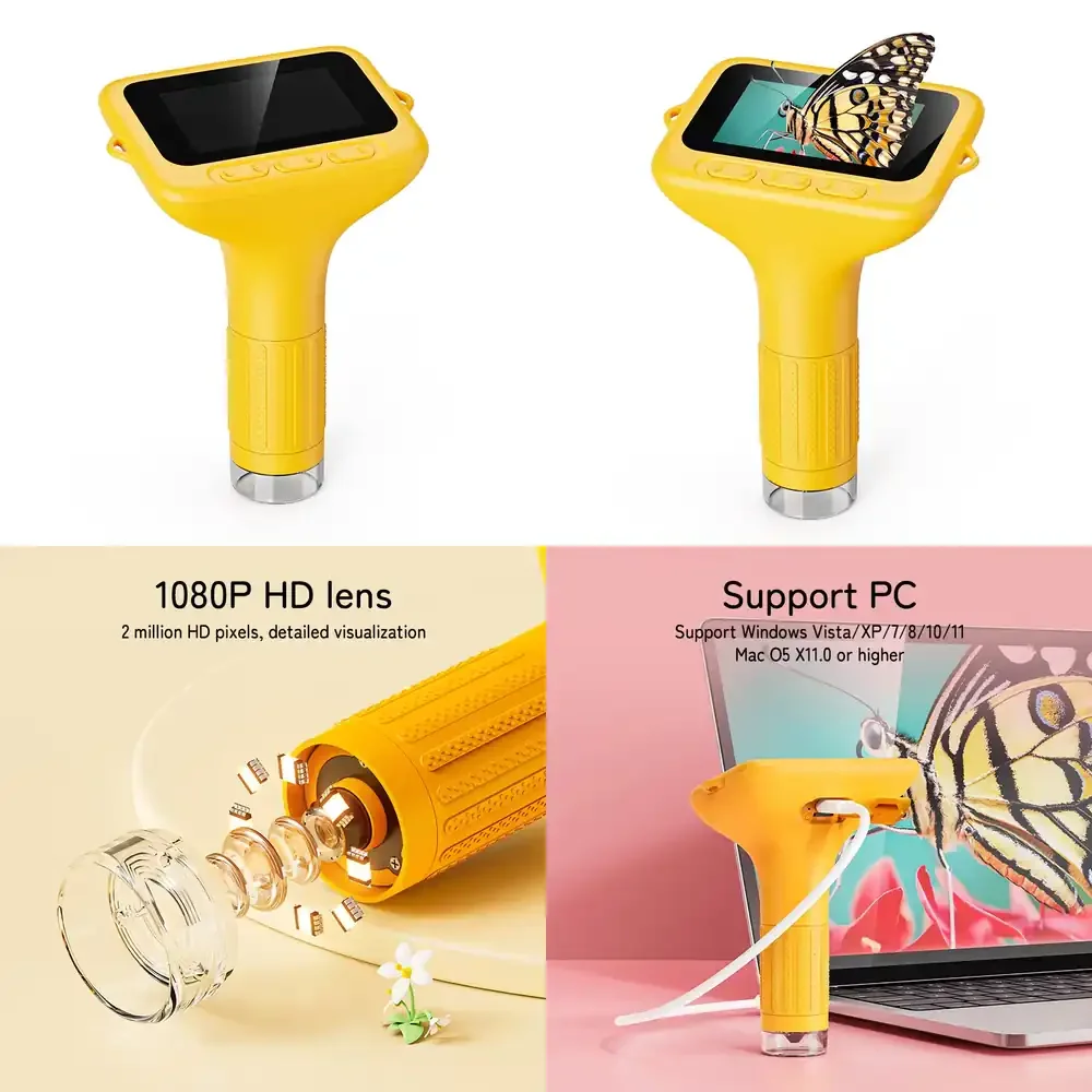 

Новинка! Детские цифровые развивающие игрушки с 2 МП камерой, 1000-кратным увеличением, совместимые с ПК, 3-дюймовый экран, OEM/ODM, доступны 4 варианта.